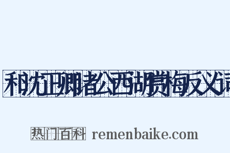 和沈正卿诸公西湖赏梅反义词是什么意思的图片